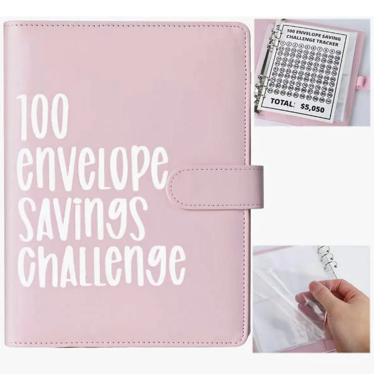 Saving Challenge Book Binder, Fun Easy Cash Budget 100 Envelope Saving Challenge