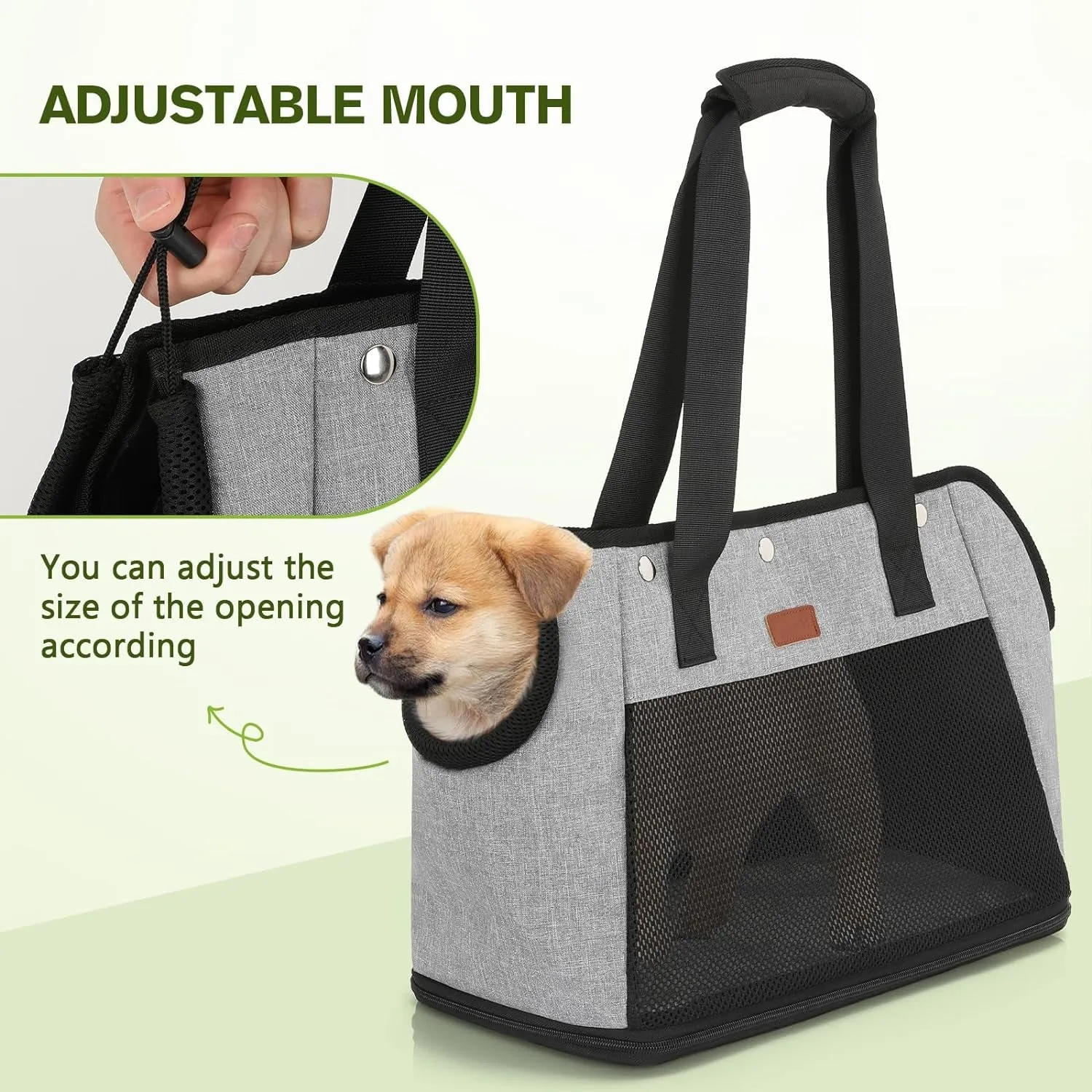 Small Dog Carrier, Expandable Soft Cat Carrier, Airline Approved Pet Carrier with Breathable Mesh, Supportive Cushion, Dog Purse Carrier for Small Dogs Tote for Travel Shopping Outdoor