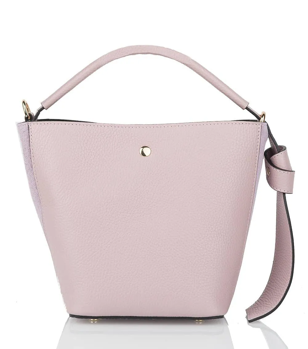 SMALL LEATHER BUCKET HANDBAG