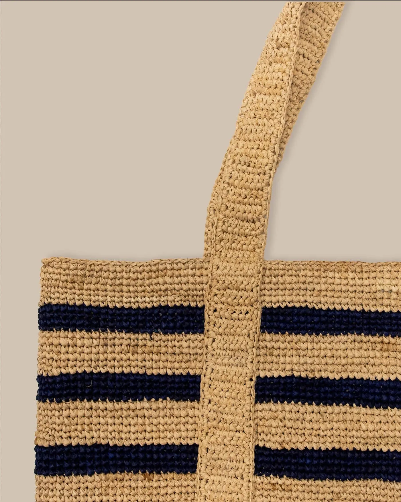 Striped Straw Hat Carrier Beach Tote