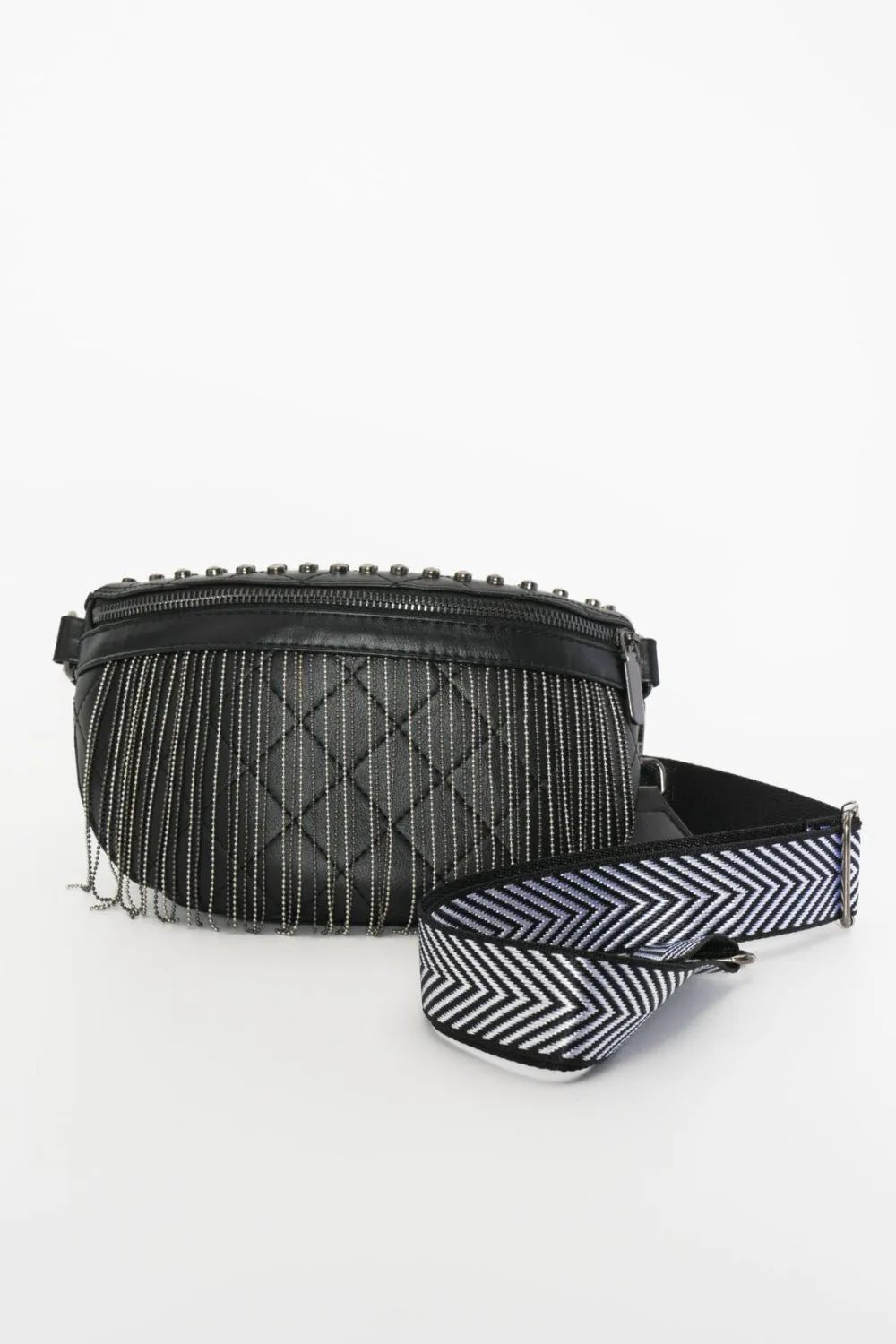 Studded Sling Bag with Fringes