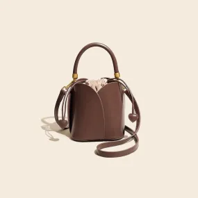 Summer Niche Design Leather Bucket Bag