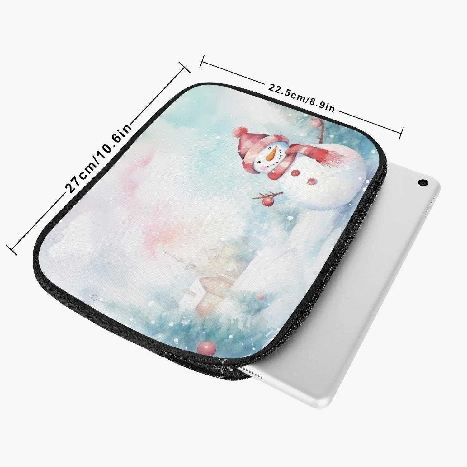 Tablet Sleeve - Christmas Snowman, awd-558