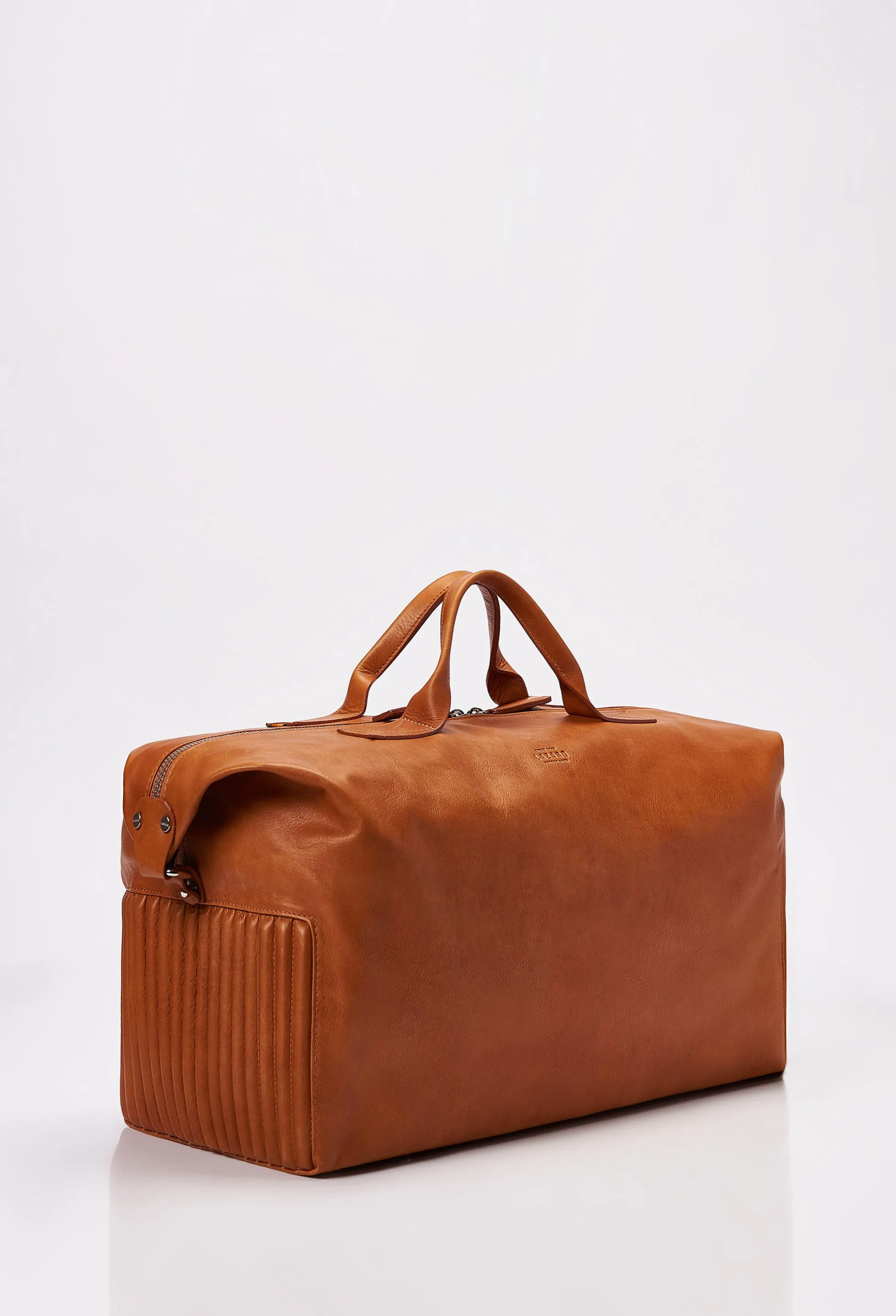 Tan Leather Duffel Bag