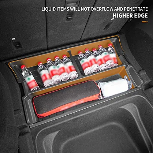 Tesla Model Y Trunk Storage Box All Weather Tray Rear Upper Trunk Organizers For Tesla Model Y 2021 Accessories (Rear Trunk Inner Storage Box)