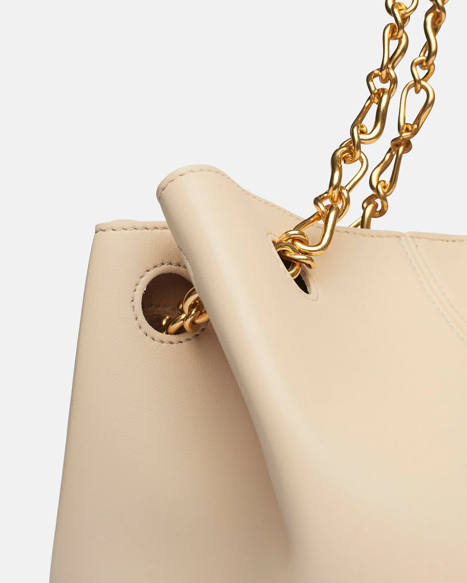 The Gather Bucket - Alt-Nappa Bucket Bag - Creme