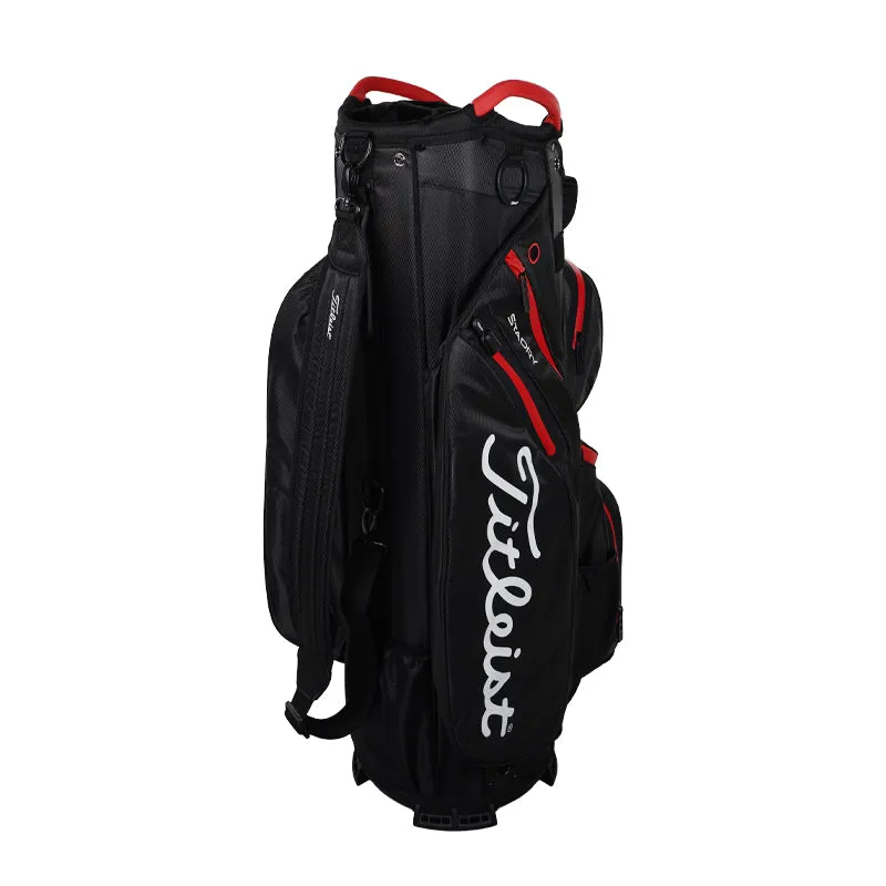 TITLEIST Cart 14 StaDry Cart Bag (Black/Black/Red)