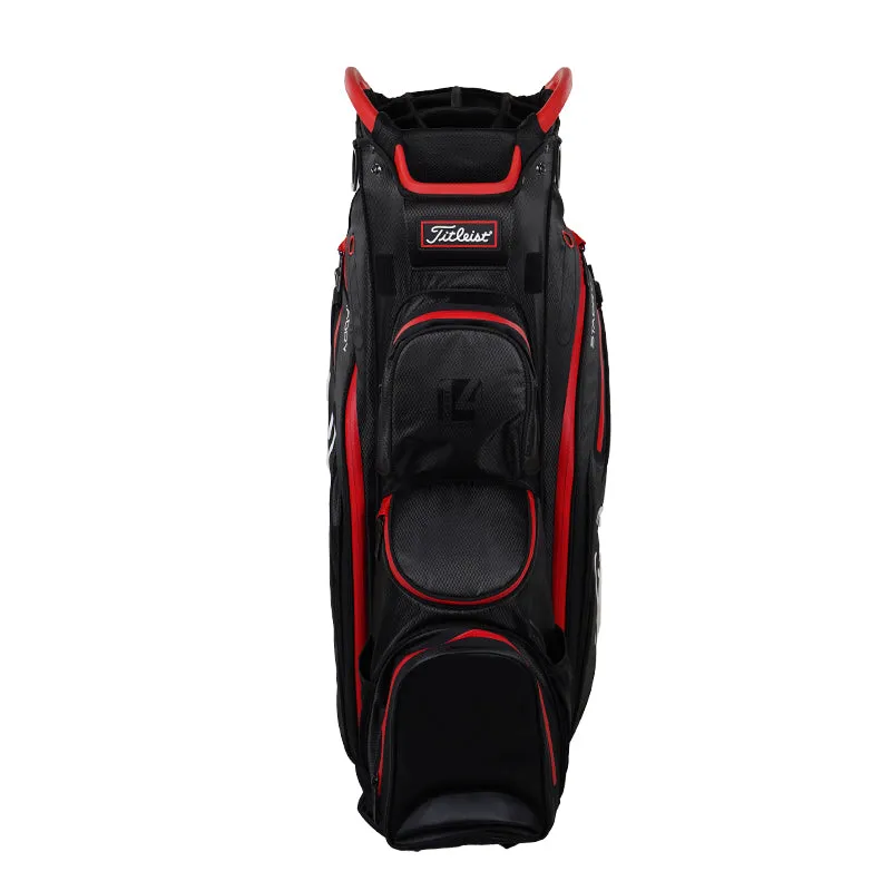 TITLEIST Cart 14 StaDry Cart Bag (Black/Black/Red)