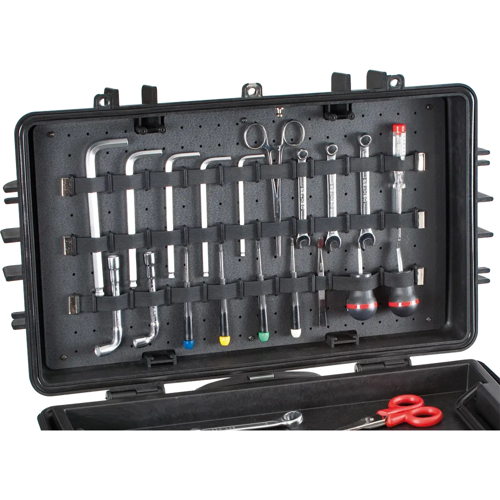 Top Lid Tool Panel For Mobile Tool Chests With Customizable Bands