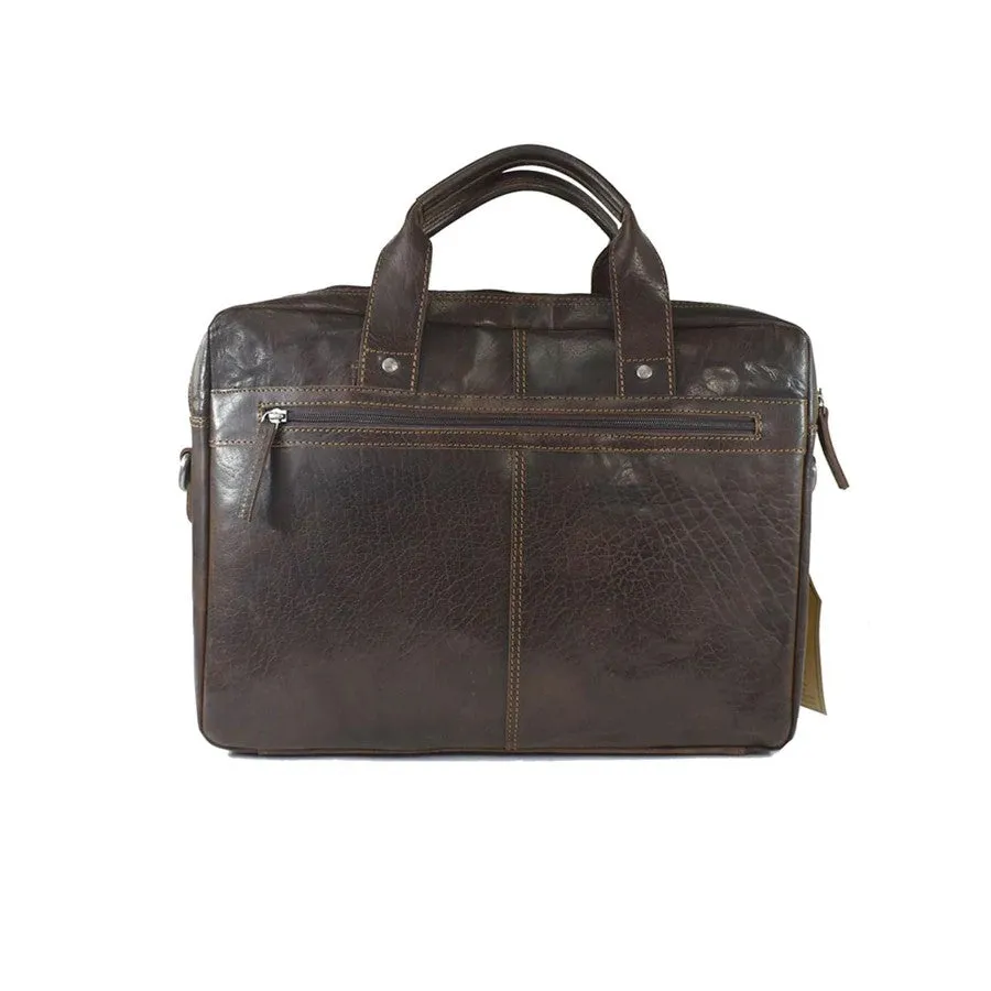 Turku Briefcase Satchel Bag - Brandy | Brown