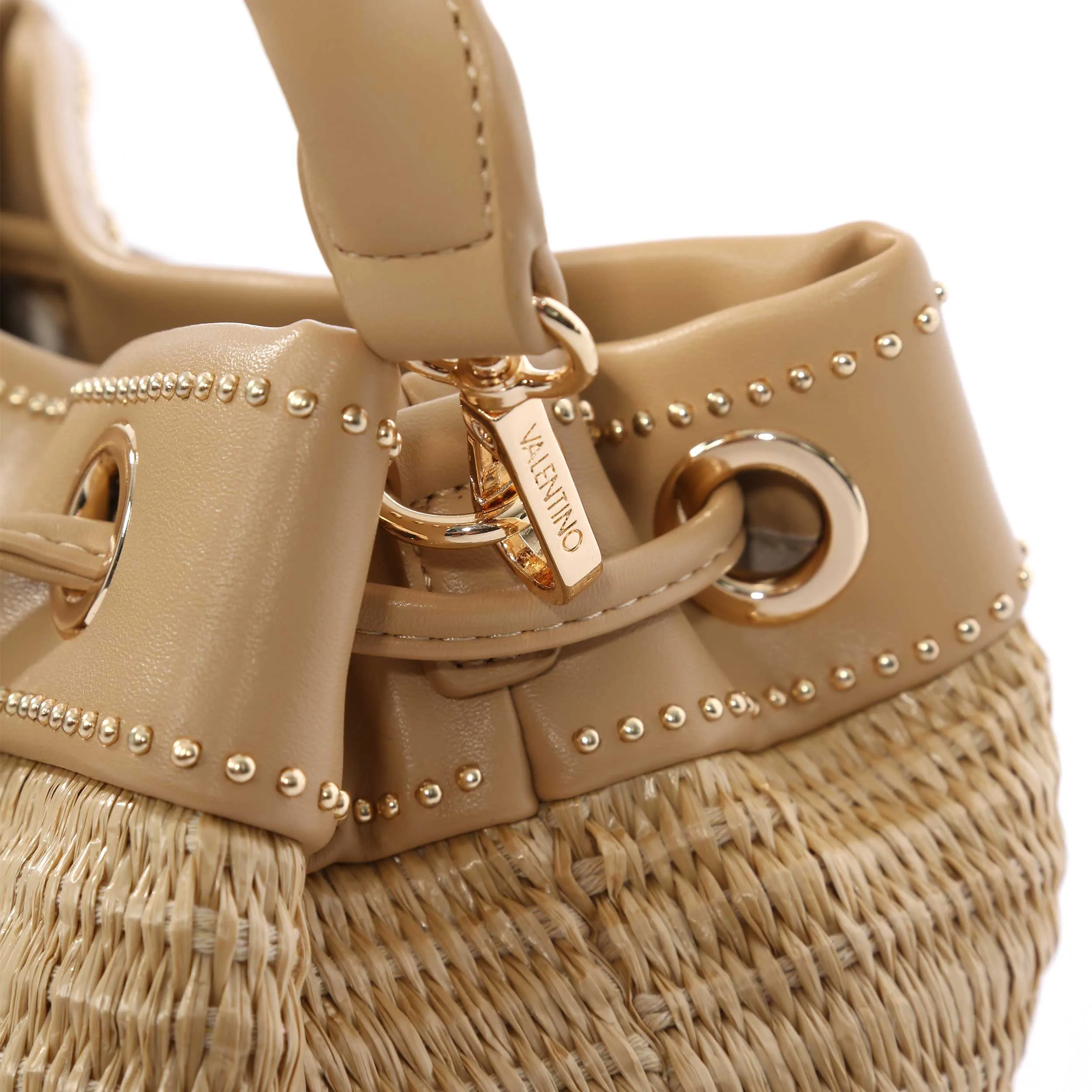 Valentino Bags Float Ladies Bucket Bag in Natural