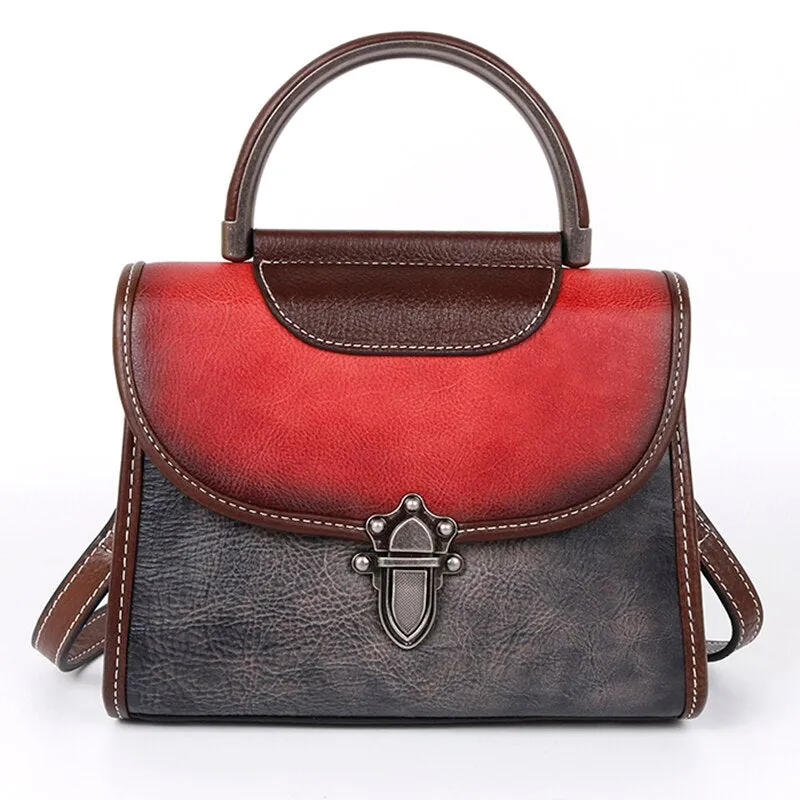 Vintage Luxury Genuine Leather Cross Body Bag