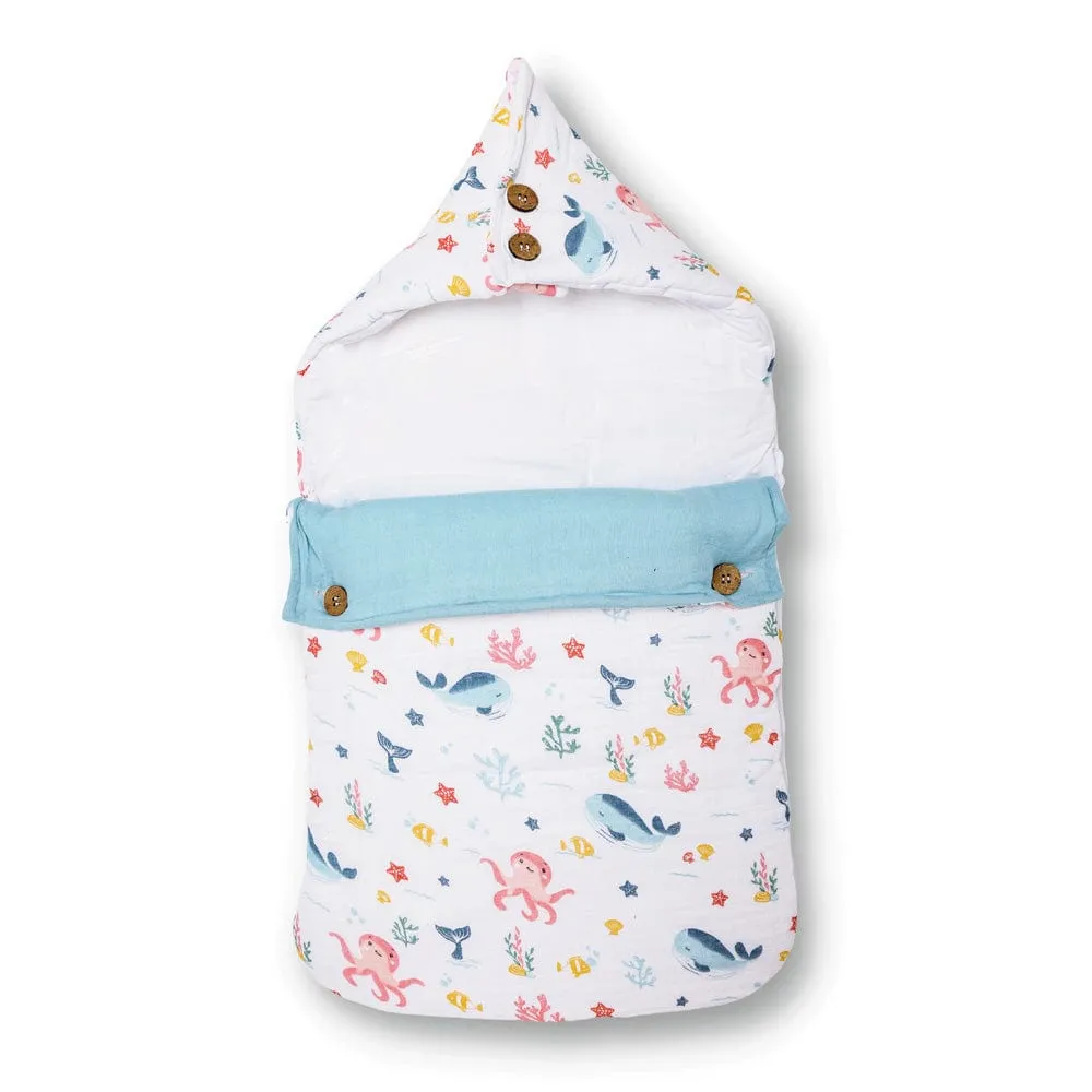 Vitamin Sea Muslin Carrier Nest / sleeping bag , 0-12 Months