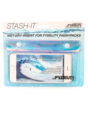 WET/DRY: Stash-It Insert |Clear Transparent Sports/Beach/Pool Tech Protection Belt Bag | Plasma