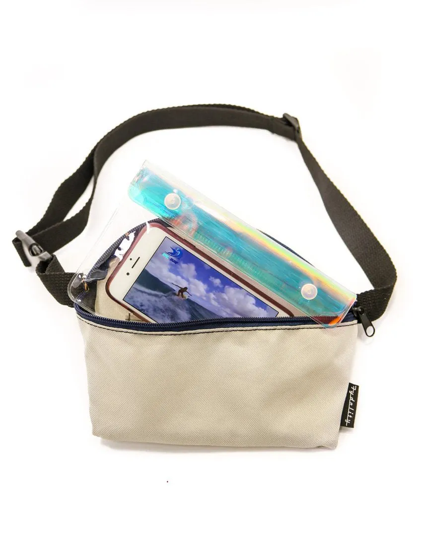 WET/DRY: Stash-It Insert |Clear Transparent Sports/Beach/Pool Tech Protection Belt Bag | Plasma