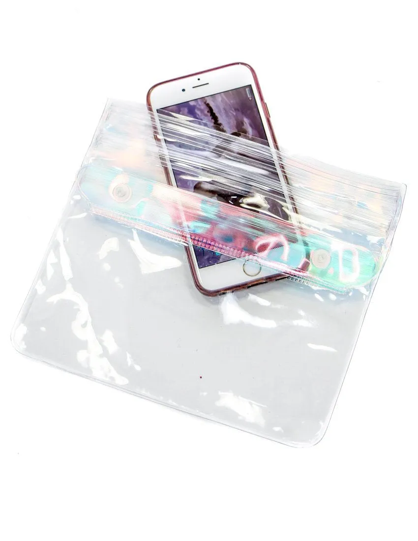 WET/DRY: Stash-It Insert |Clear Transparent Sports/Beach/Pool Tech Protection Belt Bag | Plasma