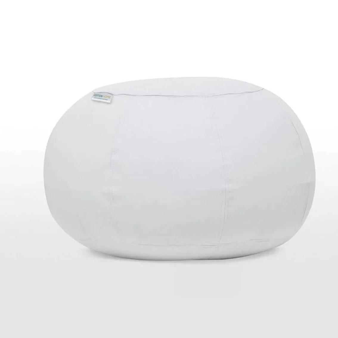 White PU Leather Bean Bag Pouf