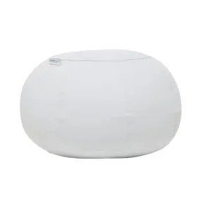 White PU Leather Bean Bag Pouf