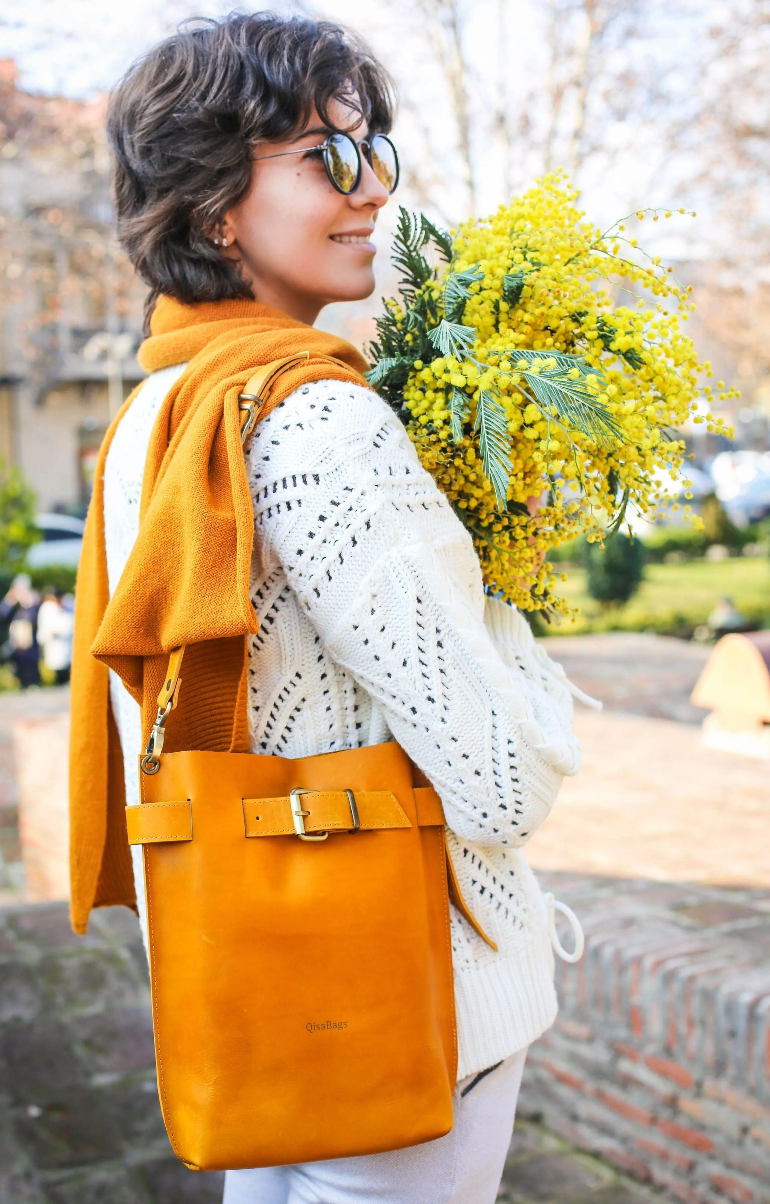 Yellow Leather Bag